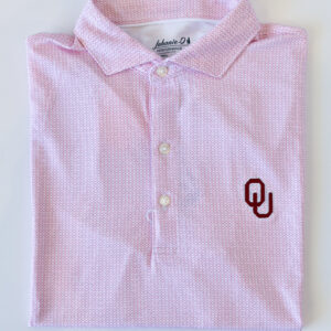 JOHNNIE-O Slade Polo with OU Logo in Crimson