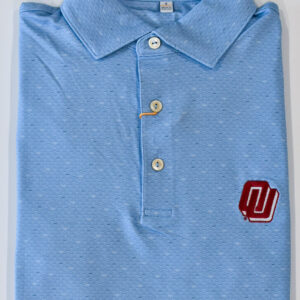 PETER MILLAR Disco OU Fall Football Performance Jersey Polo in Cottage Blue