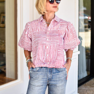FINLEY Bomba Shirt in Red Stripe