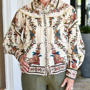 FARM RIO Majestic Hearts Blouse in Creamy