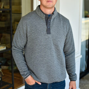 HOLDERNESS & BOURNE The Sullivan Pullover in Heathered Charcoal