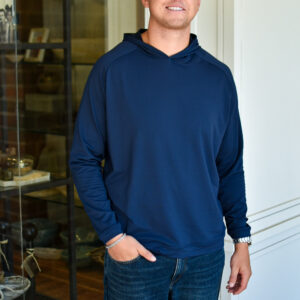 PETER MILLAR Pine Performance Hoodie in Navy