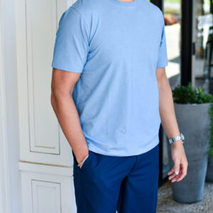 HOLDERNESS & BOURNE The Mason T-Shirt in Heathered Bedford