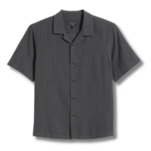 rag & bone Avery Gauze Shirt in Dark Grey Stripe
