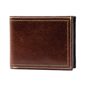 MARTIN DINGMAN Bill Water Buffalo Billfold in Burnt Cedar