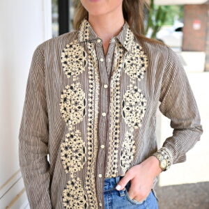 MAISON HOTEL Cohiba Bebo Blouse in Tobbaco