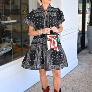 HUNTER BELL Merritt Dress in Aces Wild Black