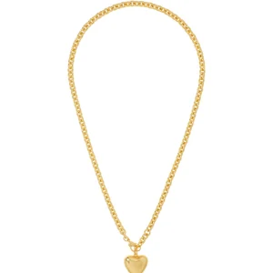 ROXANNE ASSOULIN The Mini Puffy Heart Necklace in Gold