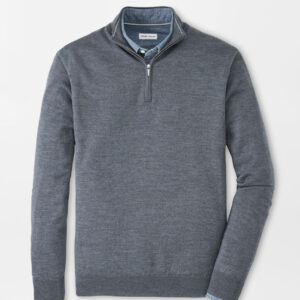 PETER MILLAR Autumn Crest Quarter-Zip in Charcoal