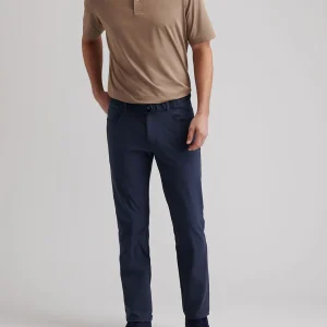 PETER MILLAR Brevard Performance Flannel Five-Pocket Pant in Navy