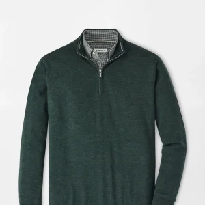 PETER MILLAR Autumn Crest Quarter-Zip in Nordic Pine