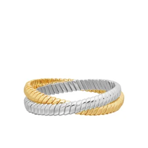 ROXANNE ASSOULIN The Double Cobra Bracelet in Mix Metals