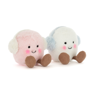 JELLYCAT Amuseables Toastie Pink and White Marshmallows