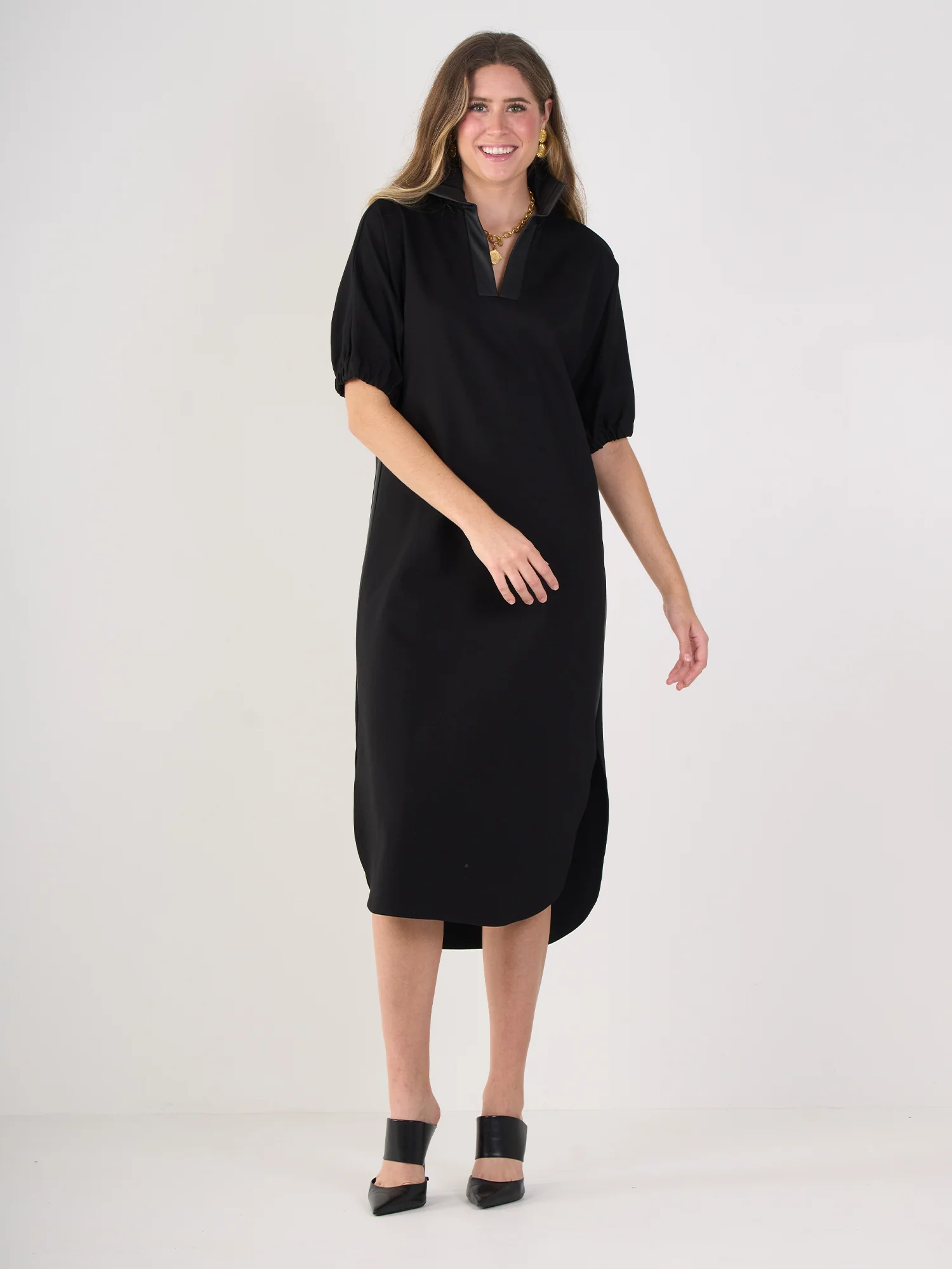 CORE-PoppyCaftan-Black-Front