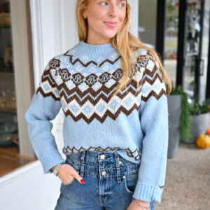 CURRENT AIR Multi Sweater in Smoke Blue