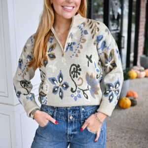 CURRENT AIR  Multi Sweater in Barley
