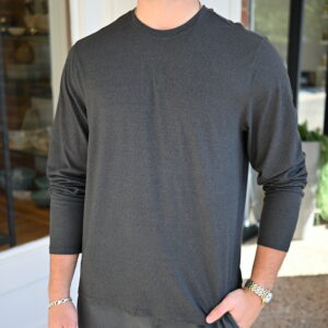 FUNDAMENTAL COAST North Shore Long Sleeve Crew in Jet Black