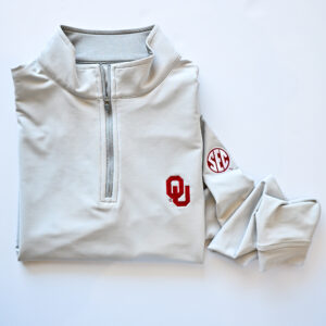 PETER MILLAR OU SEC Quarter Zip in British Grey