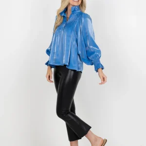 EMILY MCCARTHY Charlotte Top in Sapphire