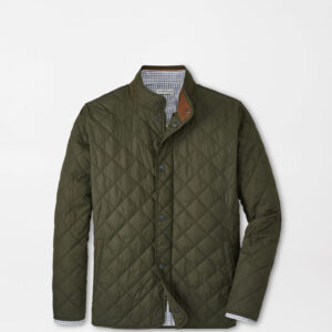 PETER MILLAR Suffolk Coat in Dark Olive
