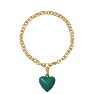 ROXANNE ASSOULIN The Mini Puffy Heart Bracelet in Forest