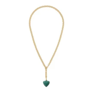 ROXANNE ASSOULIN The Mini Puffy Heart Necklace in Forest
