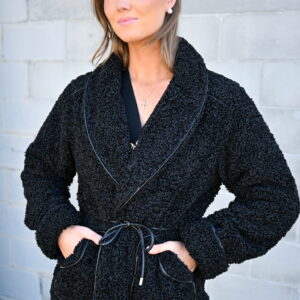 SIMKHAI Kimia Tie Waist Jacket in Black