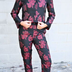 MISA Ria Pant in Midnight Rose