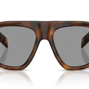 PRADA Shield Sunglasses in Juniper Tortoise with Grey Lenses