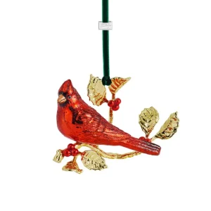 MICHAEL ARAM Cardinal Glass Ornament