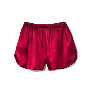 PJ HARLOW Brittany Satin Tap Short in Red