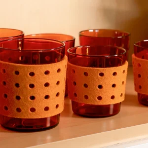 GRAF LANTZ Glass Perforated Felt Sleeve 2 Pack-15oz Turmeric