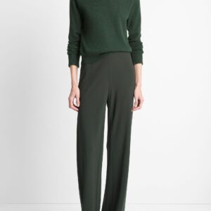 VINCE High Waist Bias Pant in Verde