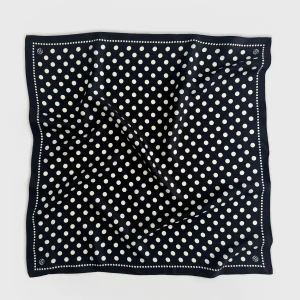 LESCARF Polkadot Scarf in Black 65x65