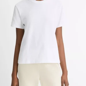 VINCE S/S Crew Neck Tee in Optic White