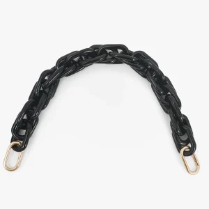 CLARE V. Shortie Strap in Black Resin