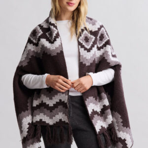 BAREFOOT DREAMS Cozychic Mosaic Wrap in Umber Multi