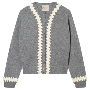 JUMPER 1234 Twisted Ribbon Cardigan in Cloudy/Cream