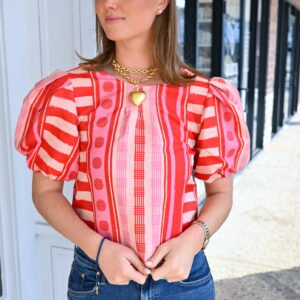 EMILY MCCARTHY Jane Top in Peach Jubilee