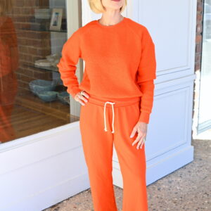 PERFECT WHITE TEE Jamaica Beach Fleece Pant in Tomato