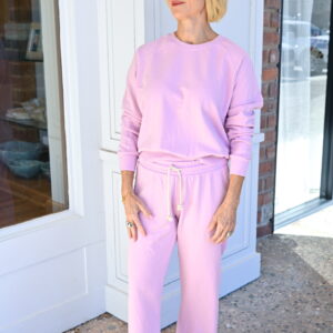 PERFECT WHITE TEE Alexi French Terry Sweatshirt in Sugar Pink
