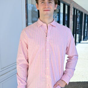 JOHNNIE-O Morse Everyday Performance Button Down Shirt in Petal