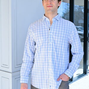JOHNNIE-O Rafael Everyday Performance Button Down Shirt in Wake