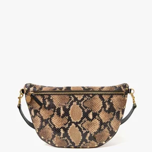 CLARE V Grande Desert Snake Fanny in Tan