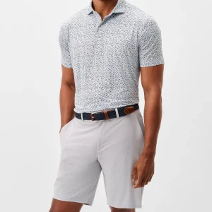 JOHNNIE-O Marietta Featherweight Performance Polo in Heather Black