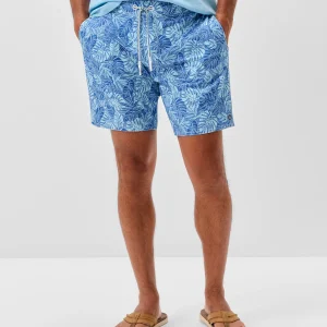 JOHNNIE-O Curacao The Half Elastic 7" Surf Shorts in Deep Water