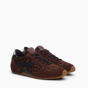 rag&bone Ultra Slim Retro Runner Sneakers in Leopard Mocha