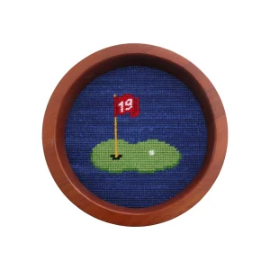 SMATHERS AND BRANSON 19th Hole Wine Bottle Coaster in Classic Navy