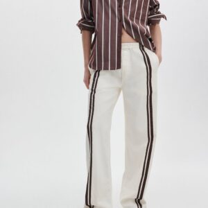 rag & bone Featherweight Logan Denim Track Pants in Ecru Sport