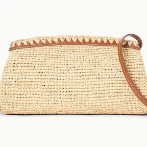STAUD Maude Convertible Clutch in Natural Tan